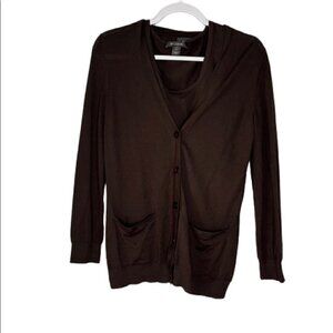 St John Chocolate Brown Two Piece Sweater Set